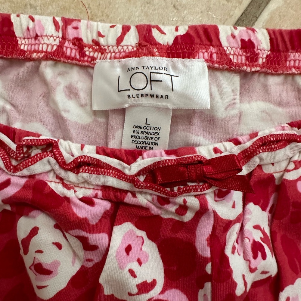 Ann Taylor LOFT stretch knit pajama pants L